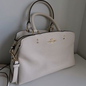 Cream/ White Coach Crossbody Bag